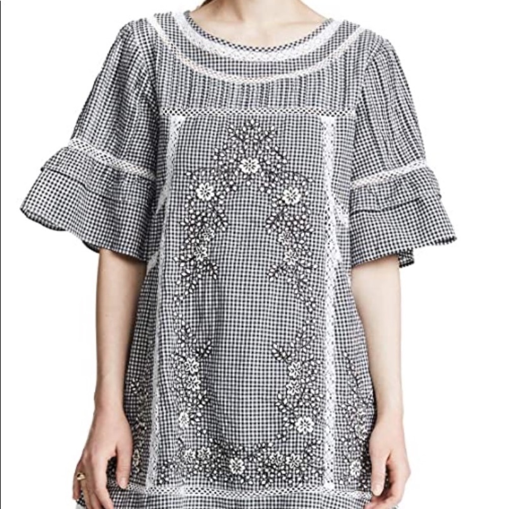 Free People Sunny Day Gingham Mini Dress